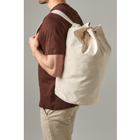 Quadra Canvas Duffle Bag | 30 Litre Holdall Weekender | Natural or Navy | One Size
