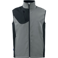 ProJob Men's Softshell Gilet | Zipped Body Warmer | Showerproof | 6 Colours | XS-5XL