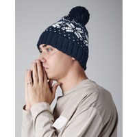 Beechfield Fair Isle Snowstar® Beanie | Unisex | Pom-Pom | Cuffed | 7 Colours | One Size
