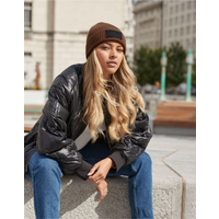 Beechfield Fashion Patch Beanie | Unisex | Ribbed | Cuffed | 7 Colours | One Size