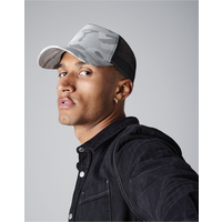 Beechfield Camo Snapback Trucker Cap | Unisex | 5 Panel | 2 Colours | One Size