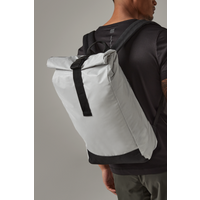 BagBase Reflective Roll Top Backpack | 15 Litre Rucksack | Black or Silver | One Size