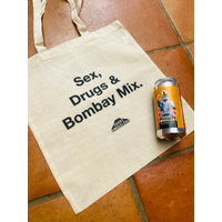 CURRY SMUGGLERS (SEX & DRUGS & BOMBAY MIX) TOTE BAG