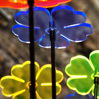 Small Garden Décor Ornaments Set of 5 'Double Blossom'