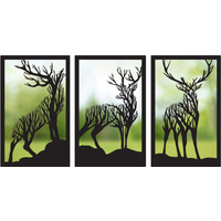 SunCatcher Garden Mirror Set 3 Stags