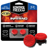 KontrolFreek FPS Freek Galaxy for Play Station 4 and Play Station 5 | Performance Thumbsticks | 1 High-Rise, 1 Mid-Rise | Red