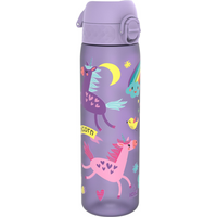 Leak Proof Slim Water Bottle, Recyclon, Purple Unicorns, 500ml (18oz)