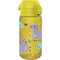 Leak Proof Kids Water Bottle, Recyclon, Yellow Unicorns, 350ml (12oz)