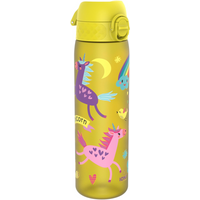 Leak Proof Slim Water Bottle, Recyclon, Yellow Unicorns, 500ml (18oz)