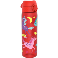 Leak Proof Slim Water Bottle, Recyclon, Red Unicorns, 500ml (18oz)