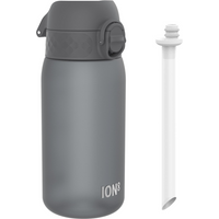Leak Proof Small Water Bottle With Straw, Recyclon, Grey, 350ml (12oz)