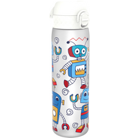 Leak Proof Slim Water Bottle, Recyclon, Robots, 500ml (18oz)