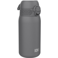 Leak Proof Water Bottle, Stainless Steel, Grey, 400ml (13oz)