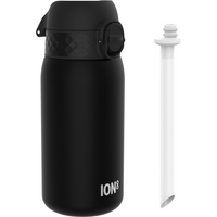 Leak Proof Small Water Bottle With Straw, Recyclon, Black, 350ml (12oz)