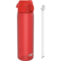 Leak Proof Medium Water Bottle with Straw, Recyclon, Red, 500ml (18oz)