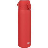 Leak Proof Slim Water Bottle, Stainless Steel, Red, 600ml (20oz)
