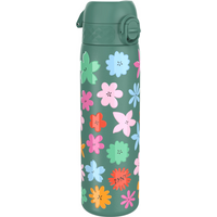 Leak Proof Slim Water Bottle, Stainless Steel, Floral, 600ml (20oz)