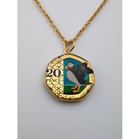 King Charles III Twenty Pence - Enamelled Coin Necklace