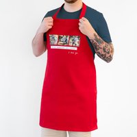 Personalisierte Kochschürze bedrucken lassen | Farbe Rot | Schürze mit Foto, Logo oder Wunschtext selbst gestalten Personalisierte Kochschürze bedrucken lassen | Farbe Rot | Schürze mit Foto, Logo oder Wunschtext selbst gestalten