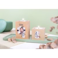 Set Teelichthalter personalisiert aus Holz - 2 Stk. Set Teelichthalter personalisiert aus Holz - 2 Stk.