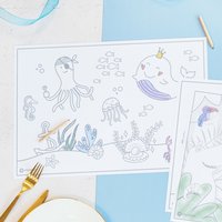 Papier-Tischsets Unter Wasser - 24 Stk. zum Geburtstag Papier-Tischsets Unter Wasser - 24 Stk. zum Geburtstag