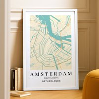 Stadtkarten Poster mit Rahmen Weiss 50 x 75 Stadtkarten Poster mit Rahmen Weiss 50 x 75