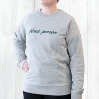 Pullover bestickt Unisex Grau S Pullover bestickt Unisex Grau S