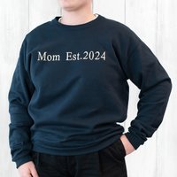 Sweatshirt Unisex Marineblau mit Stickerei M Sweatshirt Unisex Marineblau mit Stickerei M