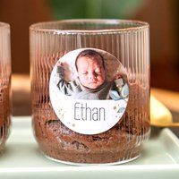 Windlichter transparent mit Aufkleber Runde - 6 Stk. Windlichter transparent mit Aufkleber Runde - 6 Stk.