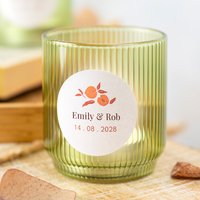 Windlichter grün mit Aufkleber Rund - 6 Stk. Windlichter grün mit Aufkleber Rund - 6 Stk.