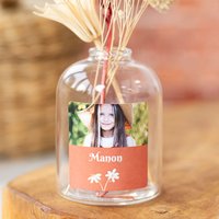 Mini-Glasvase mit Aufkleber Querformat - 6 Stück Mini-Glasvase mit Aufkleber Querformat - 6 Stück