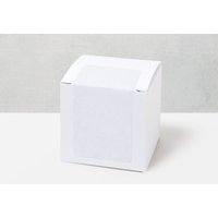 Weisse rechteckige Partyboxen Aufkleber - 24 Stk. Weisse rechteckige Partyboxen Aufkleber - 24 Stk.