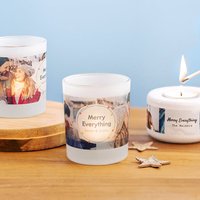 Set Windlichter klein personalisiert mit Foto - 2 Stk. (Milchglas) zum Geburtstag Set Windlichter klein personalisiert mit Foto - 2 Stk. (Milchglas) zum Geburtstag