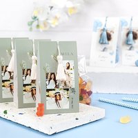 Set Geschenktüten mit silberblaufarbener Quaste - 12 Stk. zum Geburtstag Set Geschenktüten mit silberblaufarbener Quaste - 12 Stk. zum Geburtstag