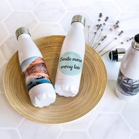 Trinkflasche Edelstahl Weiss zum Geburtstag Trinkflasche Edelstahl Weiss zum Geburtstag