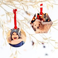 Weihnachtsdekoration aus Holz Sechseck - 4 Stk. zu Weihnachten Weihnachtsdekoration aus Holz Sechseck - 4 Stk. zu Weihnachten