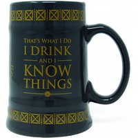 Click to view product details and reviews for Game Of Thrones I Drink And Know Things Ceramic Stein. Click to view product details and reviews for Game Of Thrones I Drink And Know Things Ceramic Stein.