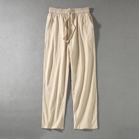 Linen Pants Men Plus Size 9XL Pants Summer Linen Trousers Male Fashion Casual Solid Color Pants Big Size