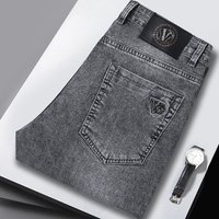 High End Jeans Loose Straight Stretch 2023 Spring Autumn Korean Version Simple Casual Long Pants Fashion