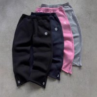 Clothing Street Trend Hip Hop Casual Elastic Waist Zipper Loose Solid Sports Casual Pants