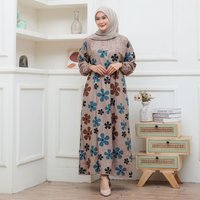 Bohemian Floral Maxi Dress – Loose Fit Long Sleeve Ethnic Print