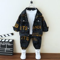 Suits Spring Autumn Outfits Trendy Fashionable Cool Workwear Denim Clothes Full print Joint Trendy Clothes