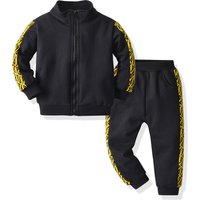 Clothing Autumn Zipper Jacket Sports Sweatshirt Sweatpants Two Piece Set