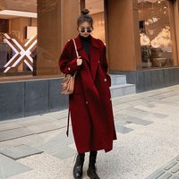 Hepburn Wind Coat Winter Thickened Fashionable Elegant Popular Korean Loose Double breasted Woolen Coat Trendy