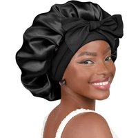 Satin Ribbon Round Hat Bow Extra Large Beauty Hair Care Wide Brimmed Hat Female Headscarf Sleeping Cap
