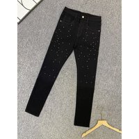 Men's Clothing Sanli Dadi American High Street Jeans Net Red Starry Sky Hot Diamond Black Elastic Small Feet Men's Trendy Brand Starry Sky
