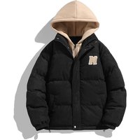 Men's Clothing New Winter Corduroy Cotton Coat For Men Loose Solid Color Hooded Cotton Jacket Fake Two Piece Trendy Cotton Coat