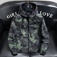Oversized Camo Hooded Jacket – Lightweight Military Style Windbreaker Zipper Pockets Streetwear Essential Casual & Workwear