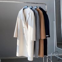 Coat Clear Warehouse Dongdaemun High end Double sided Wool Coat Korean style Loose Mid length Woolen Coat Fashion