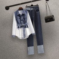 Clothing Spring Slimming Fashionable Age Reducing Shirts Street Jeans